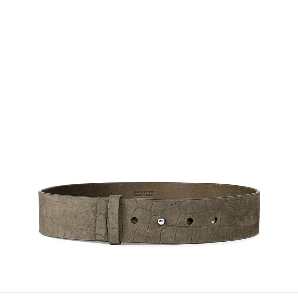 All saints mimosa croc belt